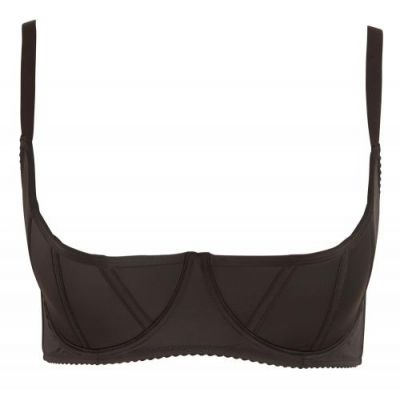 Bra With Quarter Cups Black 85 D