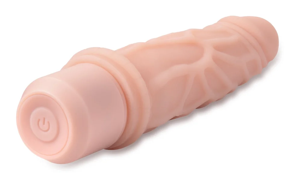 Dr. Skin Silicone - Dr. Robert - 7 Inch Vibrating Dildo -Beige