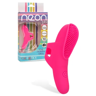 California Exotic Neon Nubby 3 5 Finger Vibrator