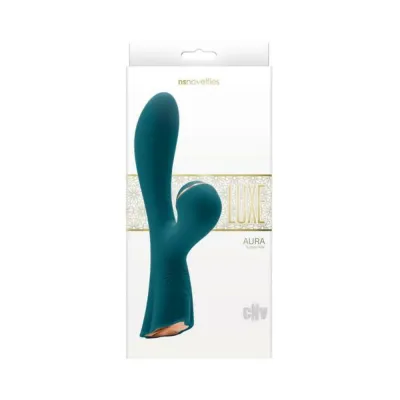 Luxe Aura Rechargeable Suction Dual Stimulator Green