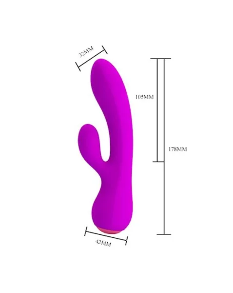 Zack Rabbit Vibrator - Purple - 7 Inch