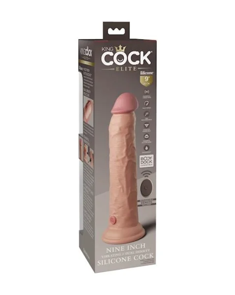 King Cock Elite Dual Density Vibe Silicone Dildo With Remote
