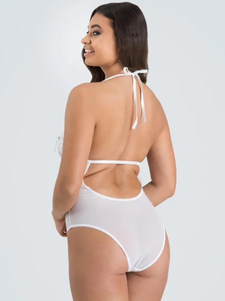 Lovehoney Peek-a-Boo White Lace Teddy