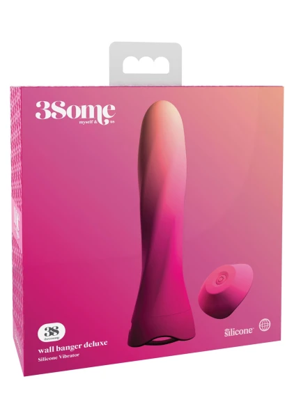 3Some Wall Banger Deluxe Rechargeable Remote Control Silicone Vibrator With Suction Cup