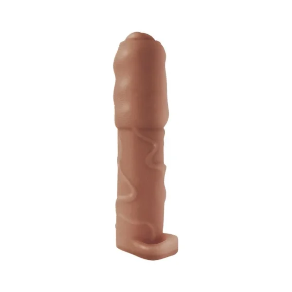 Natural Realskin Vibrating Uncircumsised Xtender With Scrotum Ring — image 4 of 7