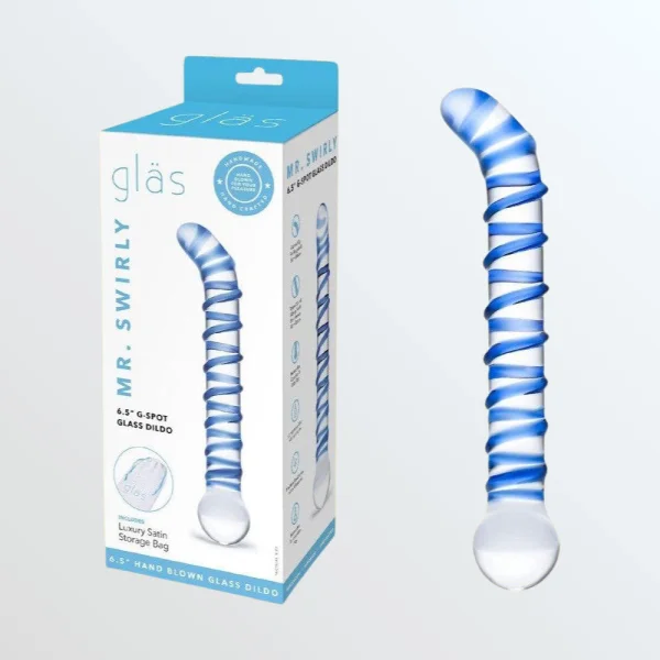 Mr.  Swirl 6.5" Glass Glass Dildo