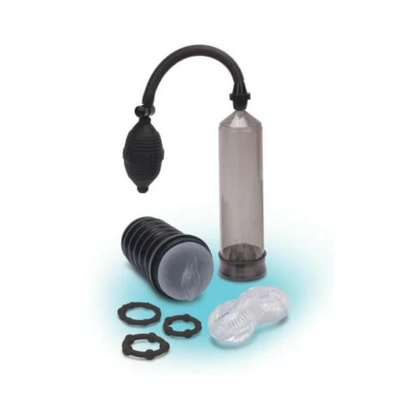 Zolo Pump And Pleasure Set 6pc Black