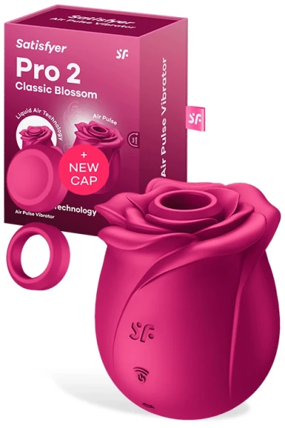 Satisfyer Pro 2 Classic Blossom 3" Rose Clitoral Stimulator with Air Pulse Technology