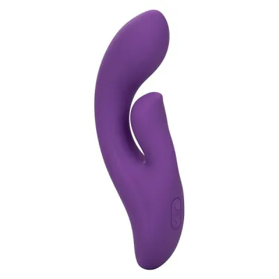 Stella Purple Liquid Silicone Dual Pleaser Curved G Spot Rabbit Vibrator