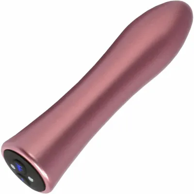 Bougie Bullet Rechargeable Aluminum 20 Function Waterproof Vibrator By FemmeFunn Rose Gold