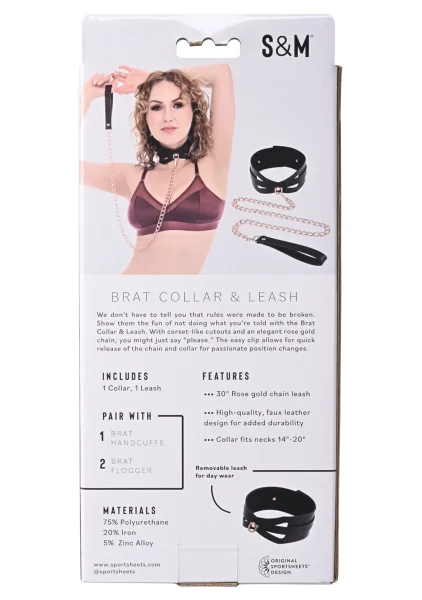 Sportsheets Brat Collar & Leash