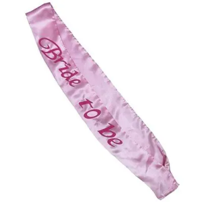 Bride to be flashing sash pink