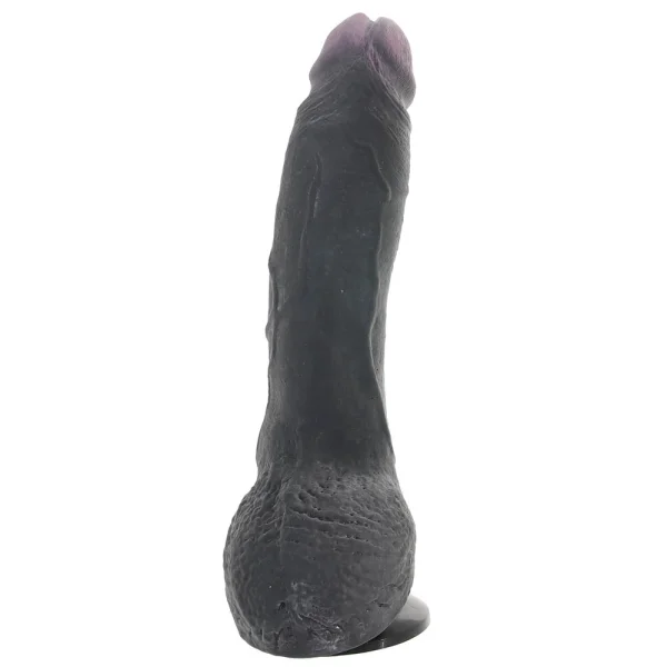 Real Feel Deluxe No. 7 - 9" Suction Cup Vibrating Dildo - Charcoal