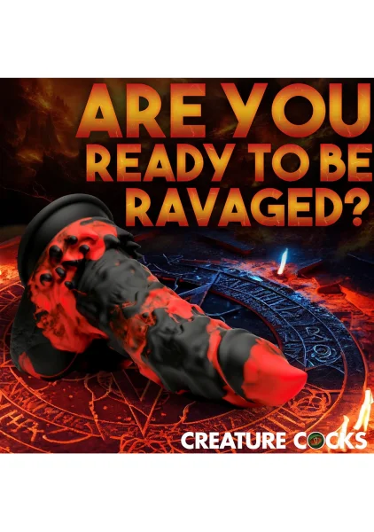 Creature Cocks -  Fire Demon Monster Silicone Dildo