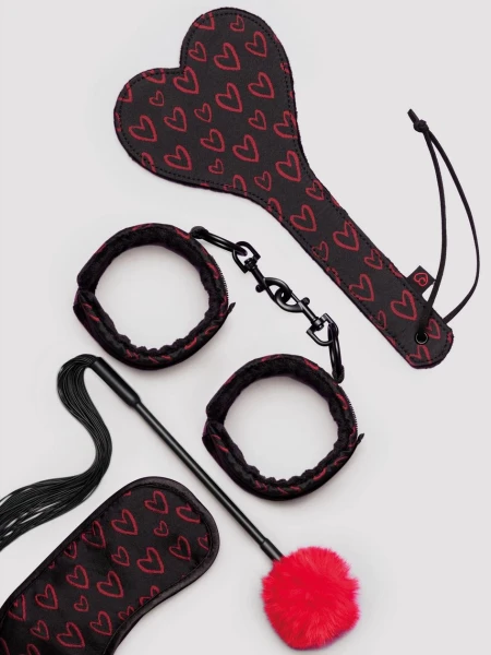 Lovehoney Heart Print Bondage Kit (4 Piece)