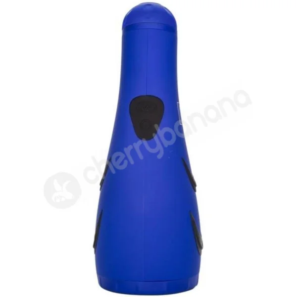 Apollo Hydro Power Vibrating Blue Stroker With Removable Suction Cup Base