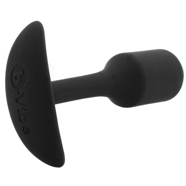 b-Vibe Snug Plug 1 Small Silicone Weighted Butt Plug - Black