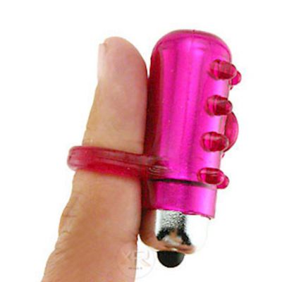 Finger Sleeve With Vibrating Bullet Pink