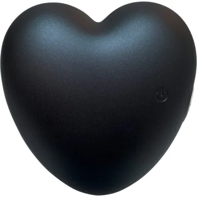 Amore Pleasure Vibe Silicone Heart Shaped Rechargeable Clitoral Stimulator By VeDO Black
