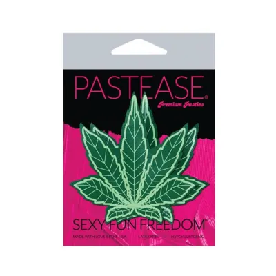 Pastease Indica Pot Leaf Green Weed Nipple Pasties