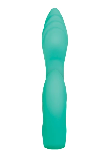Gender X Strapless Seashell Rechargeable Silicone Strapless Strap-On Vibrator - Aqua