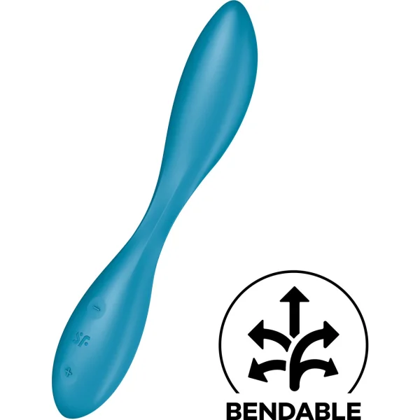 Satisfyer G-Spot Flex 1 Silicone Rechargeable Waterproof 12-Function G-Spot Vibrator - Petrol