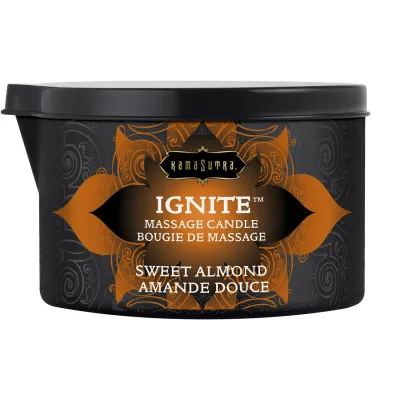 Kama Sutra Ignite Massage Oil Candle Sweet Almond 6 oz