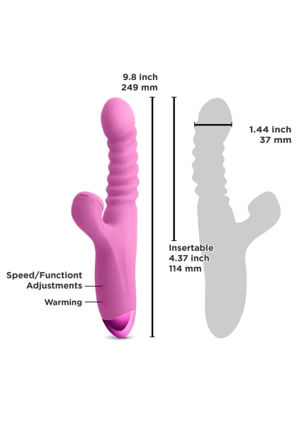 Luxe Nova Thrusting & Throbbing Rabbit Vibe