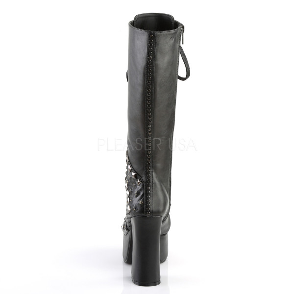 4 1/2 inches Heel, 2 inches PF Knee High Boot W/Studs