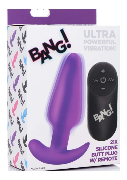 Remote Control 21X Vibrating Silicone Butt Plug — image 24 of 24