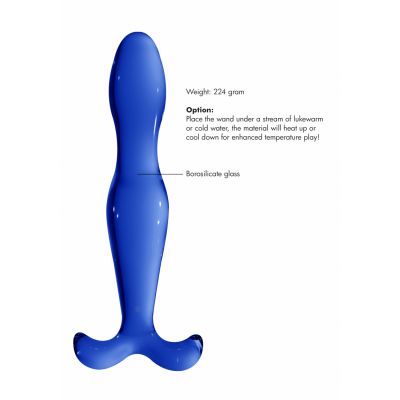 Elegance Blue High Quality Glass Dildos