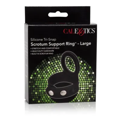 Silicone Tri Snap Scrotum Support Ring Large