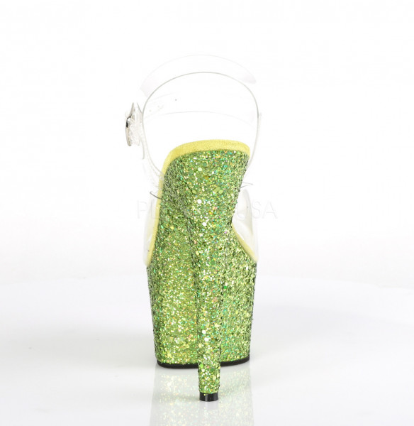 7 inches Heel, 2 3/4 inches PF Ankle Strap Sandal w/ Glitter Bottom — image 24 of 25