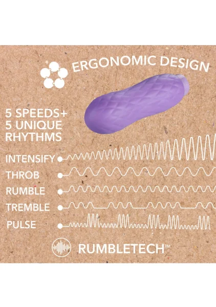 Gaia Eco Delight Rechargeable Waterproof Plant Based Clitoral Vibrator By Blush - Purple