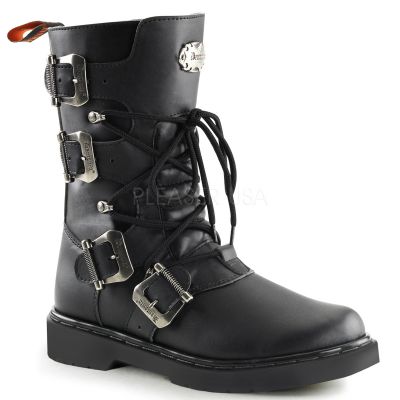 1 inches Heel Calf High Combat Boot