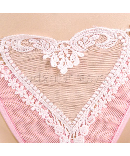 Heart mesh g-string