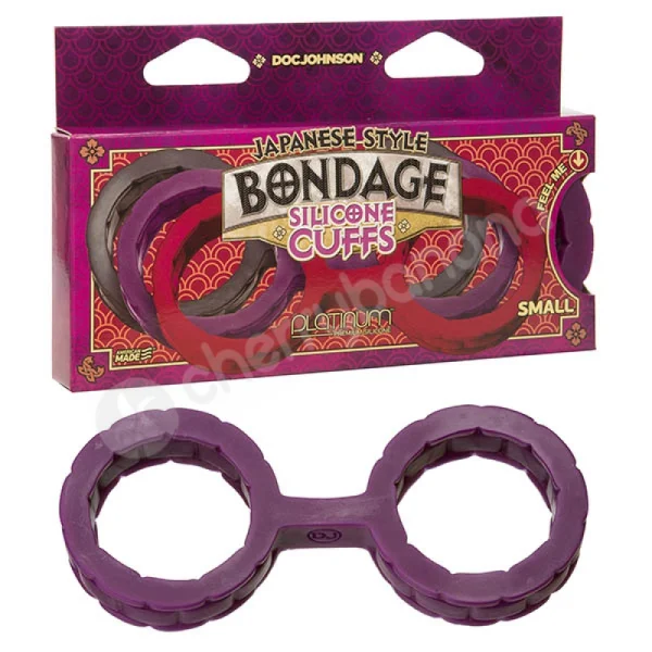 Japanese Style Purple Small Bondage Silicone Cuffs