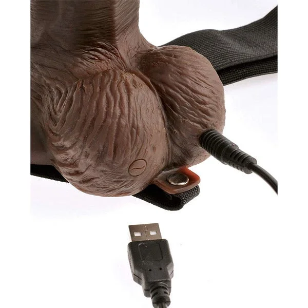 Fetish Fantasy 8 in. Hollow Rechargeable Strap-On with Remote