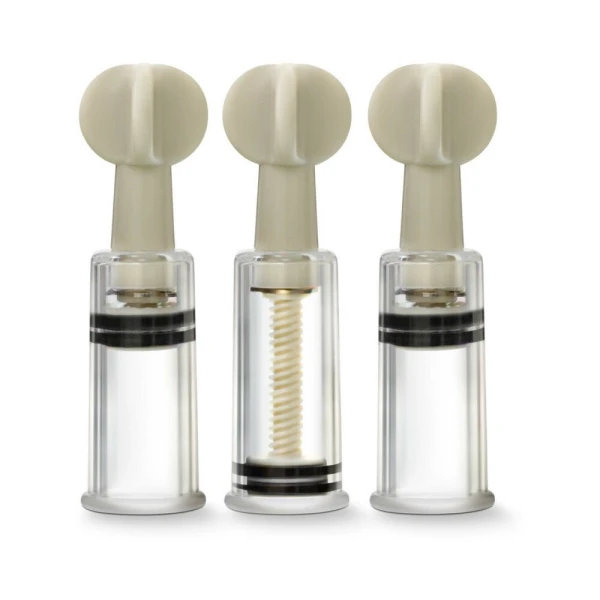 Temptasia Clit And Nipple Twist Suckers Set of 3 Clear
