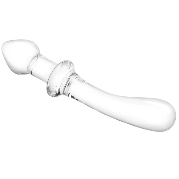 Gläs 9" Classic Curved Dual-Ended Glass Dildo  - Clear