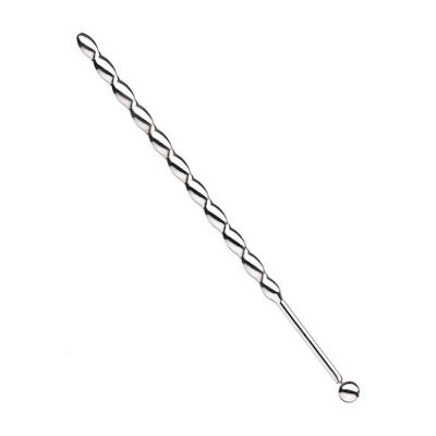 Kink Range Stainless Steel Twisted Penis Plug 5 9 Inches Silver