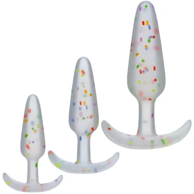 Mood Naughty Pride Silicone Butt Plug 3 Piece Trainer Set by Doc Johnson