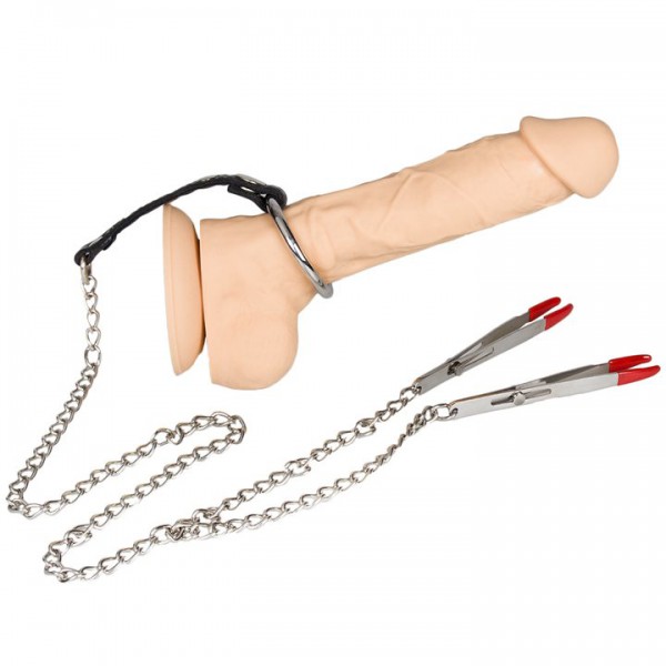 Bondara Stainless Steel Tweezer Nipple Clamps and Cock Ring
