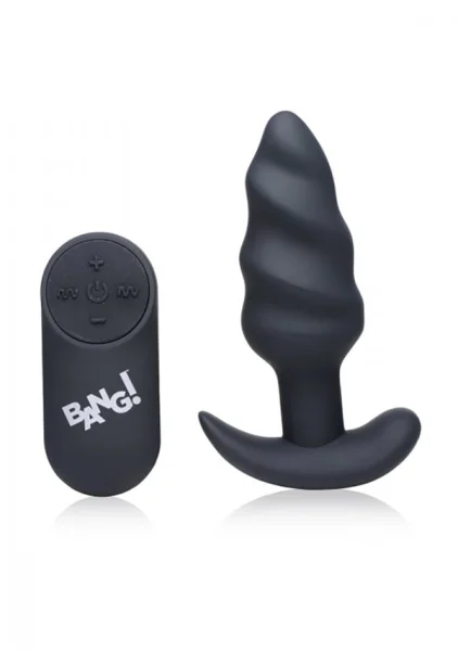 Remote Control 21X Vibrating Silicone Swirl Butt Plug