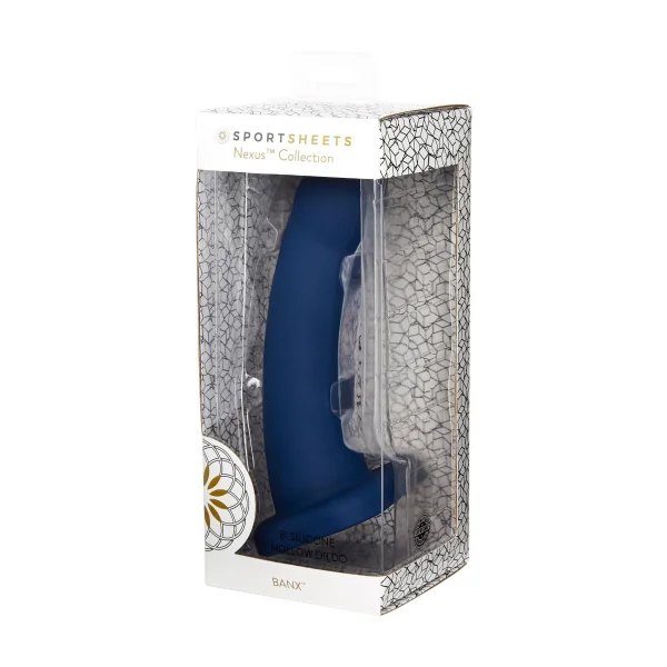 Nexus Collection - Banx - 8 Inch Silicone Dildo -  Navy