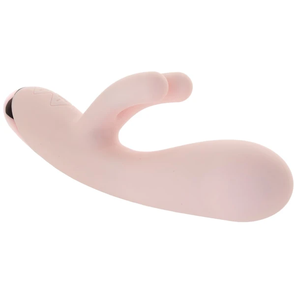 Elora Rechargeable Waterproof Silicone Rabbit Style Dual Stimulation Vibrator By Blush - Pink