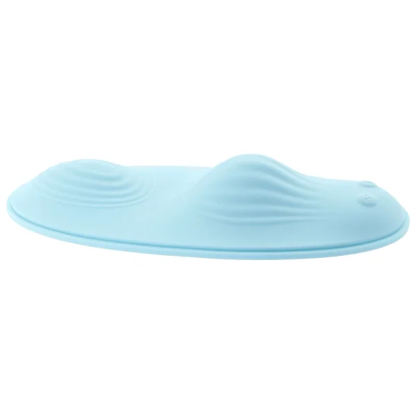 Inmi Wave Slider 28X Vibrating Silicone Waterproof Rechargeable Grinder With Remote - Blue