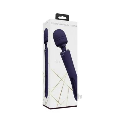 Personal Massagers Vive Kiku Rechargeable Double Ended Wand With Innovative G spot Flapping Stimulator Purple