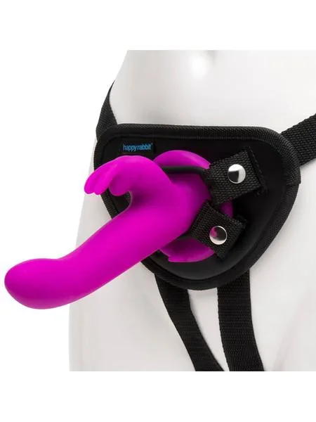 VIBRATING RABBIT STRAP ON HARNESS SET