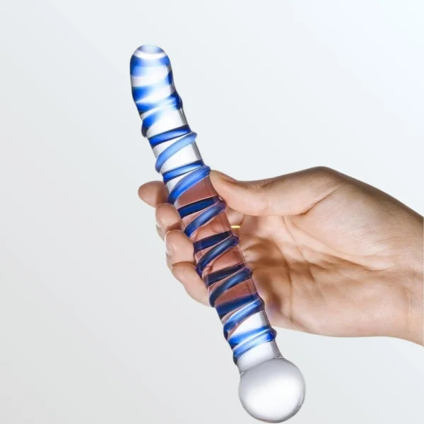Mr.  Swirl 6.5" Glass Glass Dildo